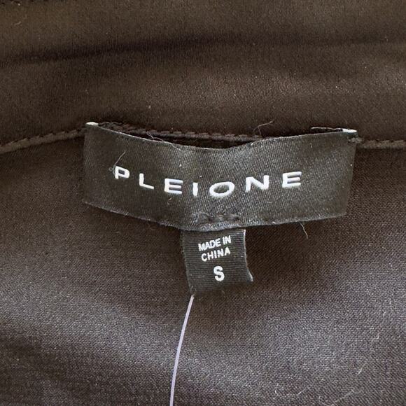 PLEIONE V-NECK TWIST FRONT COLLARED LONG SLEEVE BLOUSE IN‎ BLACK NWT SIZE SMALL - Picture 12 of 12